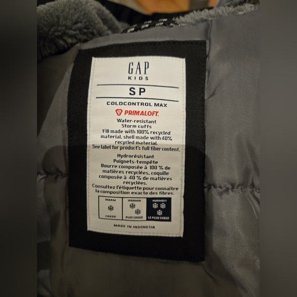 Gap kids black parka puffer coat - Picture 4 of 4